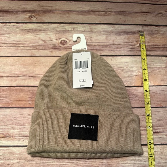 Michael Kors Beige Knit Beanie - Picture 2 of 3